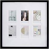 Amazon Basics Photo Frame for use with Instax - 6-Opening - 3.25"x2", Black
