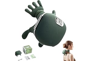 Neck Massager with Heat, 3D Kneading Shoulder and Neck Massager, Adjustable Two-Speed Masseur Dos et Cou for Home and Office 