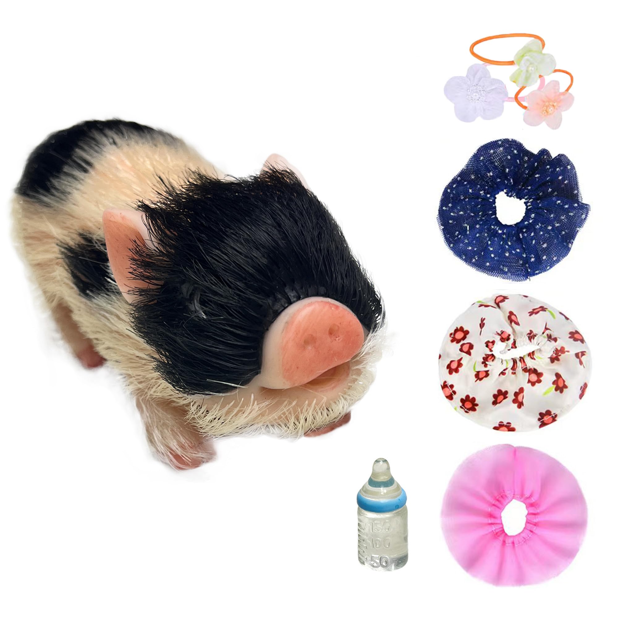 Abenduot 13cm Silicone Pig Dolls Simulation Piglet Animals Toy Mini Soft Realistic Silicone Piggy Pet