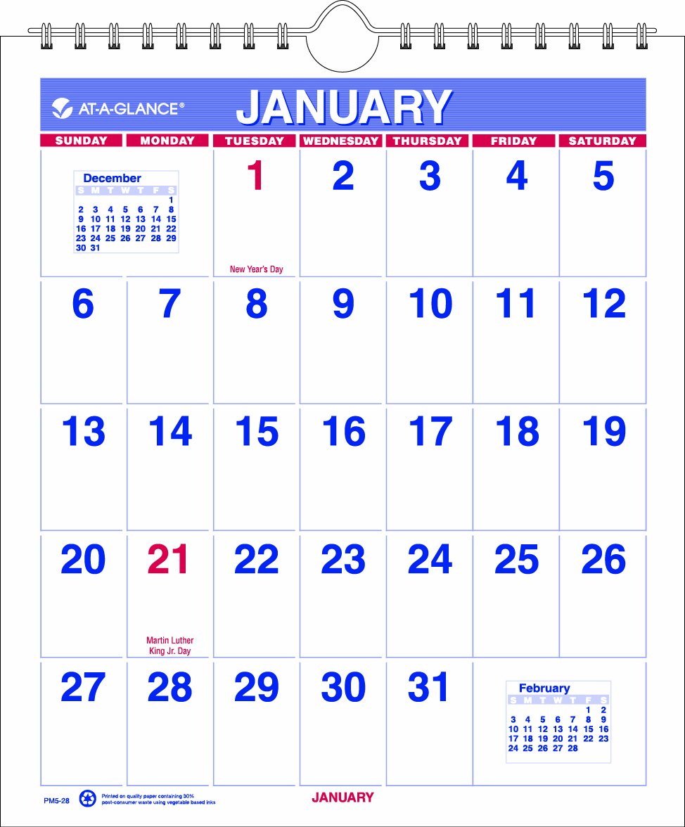 Best small upright desk calendar 2018