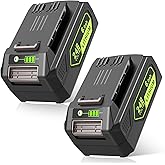 Futurebatt 2 Packs 24V Battery Replacement for Greenworks 6.0ah 24 Volt Lithium Lawn Mower Battery 29842 29852 LB24A020 for Greenworks Trimmer Weed Blower