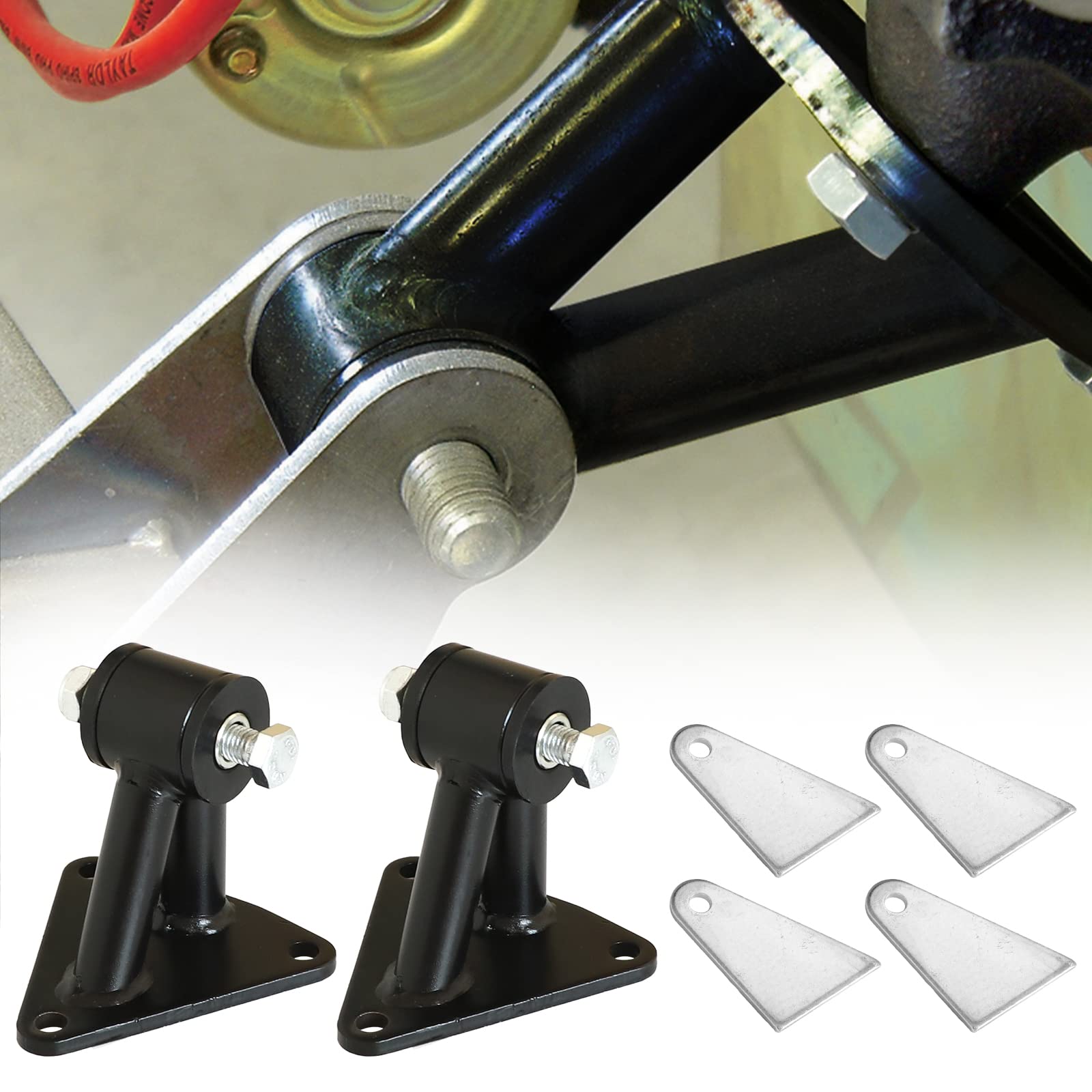 Photo 1 of B.ZSSY Universal Engine Weld-in Motor Mount Kit Compatible with Small and Big Block SBC BBC 350 396 454 4.3L V6 Models Swap Motor mounts Replace for 91018040 Pack of 2