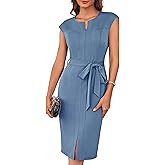 GRACE KARIN Women's Wear to Work Dresses Cap Sleeve Bodycon Midi Business Casual Outfits Office Attire Pencil Church Dress