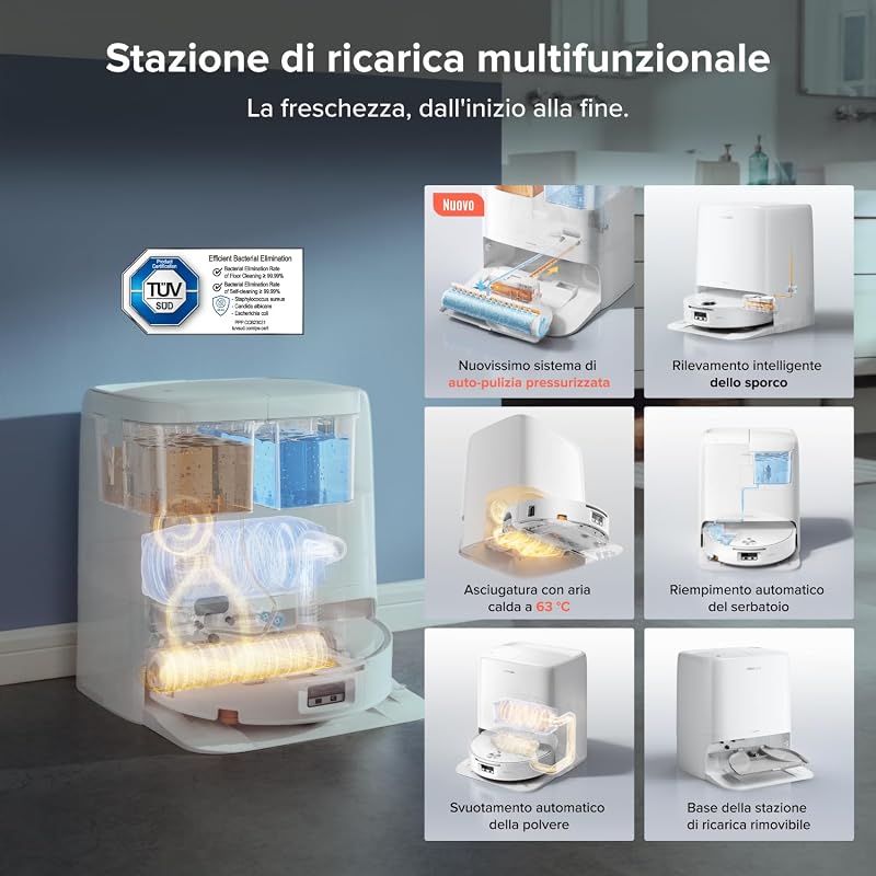 Qrevo Edge 2 Flow Robot Aspirapolvere Lavapavimenti con Rullo — foto 8 di 8