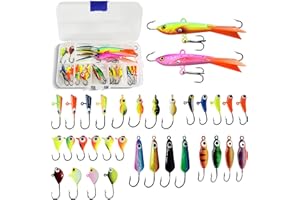XBLACK Ice Fishing Jigs Kit Ice Fishing Lures for Beginner Starter, XBLACK Baits, Catch Big Fish!