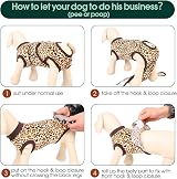 Kuoser Dog Surgery Recovery Suit After Surgery Declaw Spay Neuter Brown L view 4