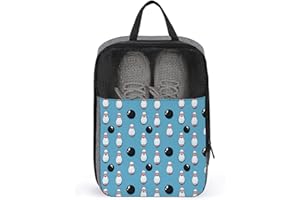 Golf Shoe Bags for Travel Women Men - Bright Bowling Ball Print Travel Shoe Bags for Packing In Suitcase, Dance Pointe Bowlin
