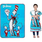 Franco Kids Bedding Super Soft Micro Raschel Throw, 46 in x 60 in, Dr Seuss