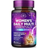 Multivitamin for Women - 3X Strength Daily Women Multivitamin, Vitamins A, D, C, E, Biotin, Folic Acid, Calcium, &amp; Iron, Complete Multi Vitamin for Beautiful Hair &amp; Skin, Bottled in USA, 60 Capsules