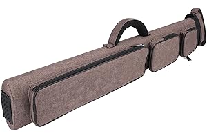 ZASCHMOY 2 X 4 Pool Cue Box/Cover Waterproof Billiard Stick Carrying Bag with Shoulder Strap and Handle – Durable Khaki Color