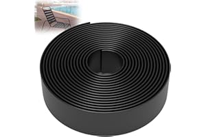 KOMORAX 2 Inch Wide, 50ft Long Vinyl Strap - Replacement Straps for Patio Chairs - Vinyl Strapping for Patio Furniture Repair - Durable Seat Repair Kit for Lawn Chairs, Outdoor Furniture (Black)