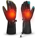 ROCKBROS Heated Gloves Electric Rechargeable Battery Thermal Mittens Gloves for Men Women Winter Touchscreen Waterproof Warm Glove Liners Cold Weather Gloves for Cycling, Skiing, Snowboarding