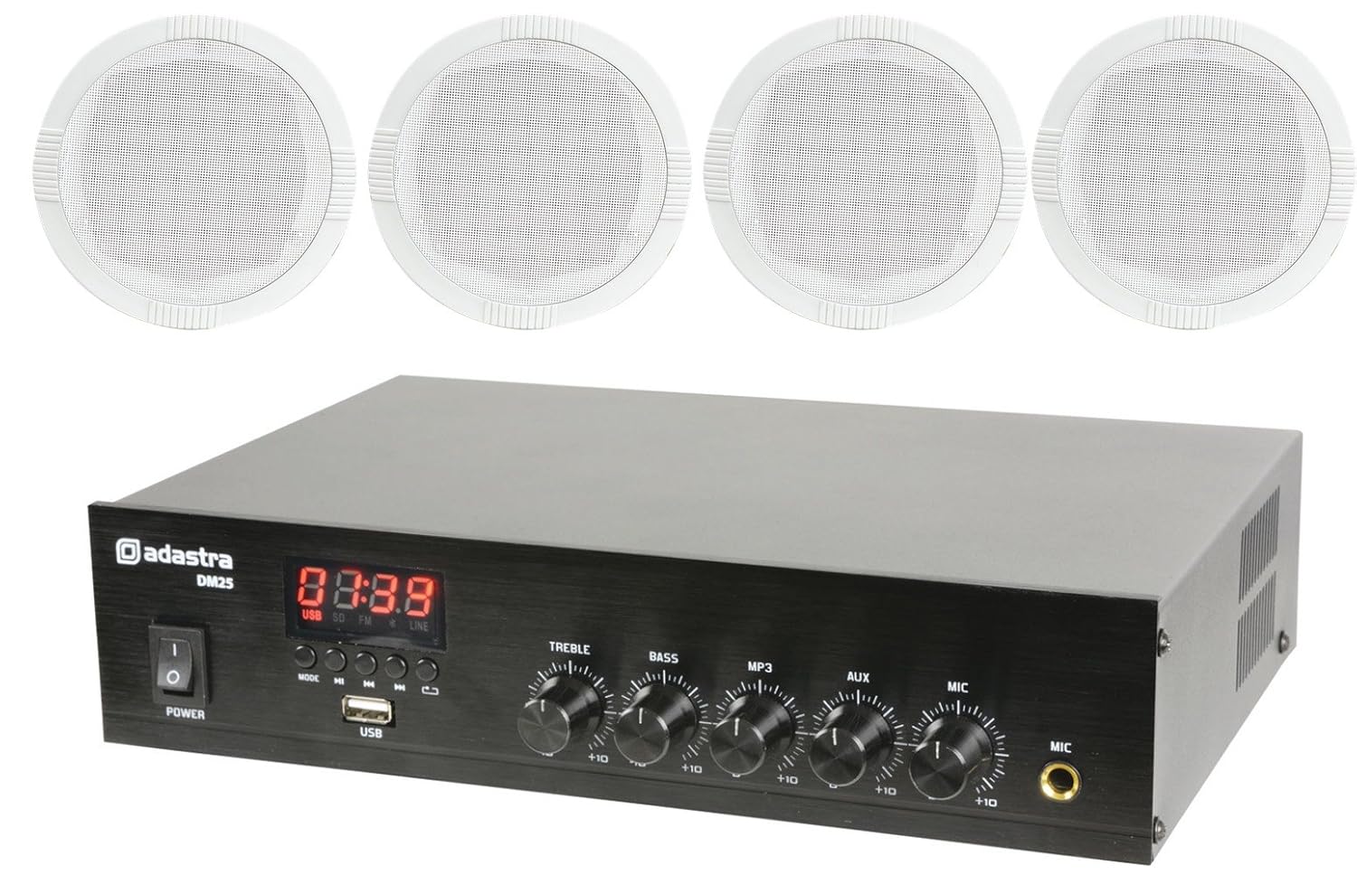 Adastra DM25 Digital MixerAmplifier 100V 25W With USB Amazon.co.uk