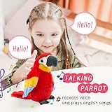 Surplex Talking Parrot Plush Toy Electronic Record Waving Wings Kids Baby view 2