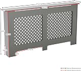 Vida Designs Oxford Radiator Cover Olive Grey Large H82xW152xD19cm view 6