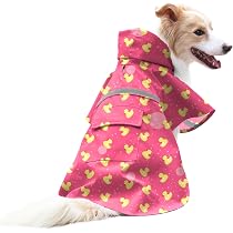 NACOCO Large Dog Raincoat Adjustable - Pet Rubber Ducks Yellow ...
