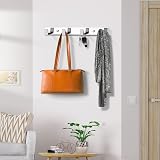 BOOKARROW 4 Chrome Towel Hooks Wall Mount Screw Fixed Door Coat Hanger Rack view 7