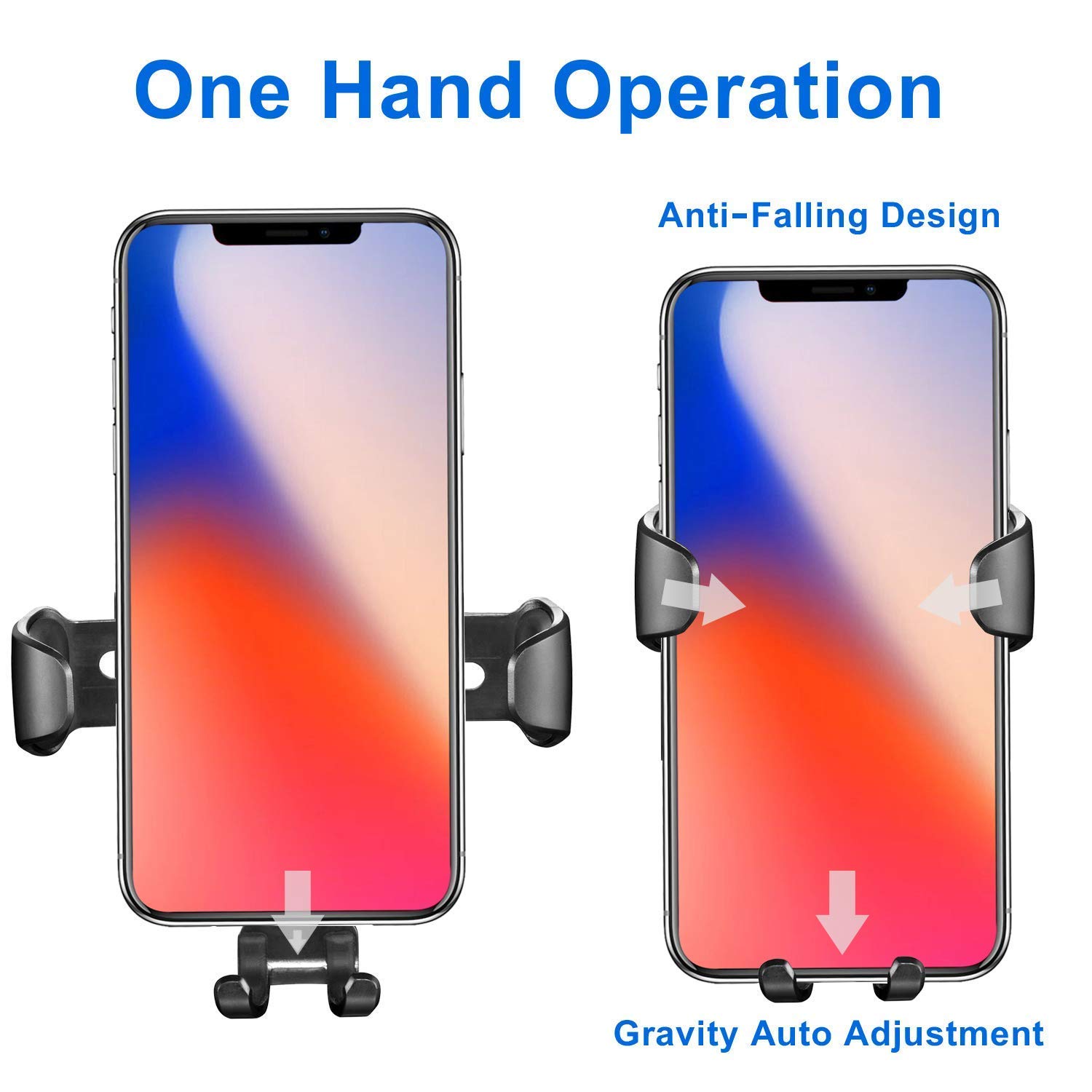 Wireless Car Charger Mount, iREIZTEC Car Holder W/ Wireless Charger Gravity Air Vent Phone Mount 10W Fast Charger for Samsung Galaxy S9 S9 S9+ S8 S8+ S7/S7 Edge Note 8 & Standard Charge iPhone X 8/8 Plus