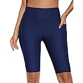 Buauty Women's 3''/7''/9''12 Swim Shorts High-Waisted Board Shorts with Pockets UPF50+ Quick Dry Beach Swimsuit Shorts