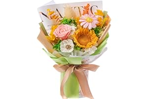 Beaulasting Roses Forever Flowers Bouquet Preserved Sunflower Bouquet Natural Preserved Rose Bouquet Gift Box Gift for Her Women Wife Mother Mother's Day Valentine's Day Birthday Anniversary