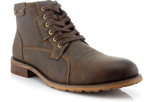 Polar Fox Ronny MPX806037 Mens Casual Work Lace Up Classic Motorcycle Combat Boots