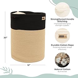 Minmallife Cotton Rope Basket for Storage with