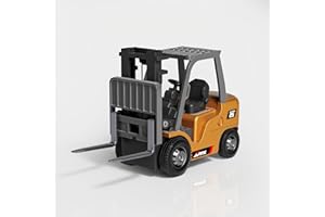 BRRRRT 1/64 RC Forklift Toy 7 Channel 2 Mode Mini Remote Control Forklift Truck with Rechargeable Battery, 2 in 1 Transformable Lift Fork & Hook with Lights & Sounds for Adults Kids Boys and Girls