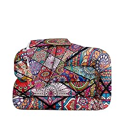 Boho Comforter Set Full Size,6 Piece Bed in a Bag