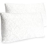 Adjustable Shredded Memory Foam Pillow - Cooling Bamboo Viscose Cover Machine Washable Extra Breathable Temperature-Regulating Design- CertiPUR-US Certified