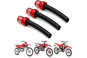 USTPO Dirt Bike Gas Cap Vent Hose 3 Pcs Fuel Tank Valve Tube Breather CNC Universal for 50-450cc CRF XR CR SSR TRX ATV Dirt Pit Bike Red