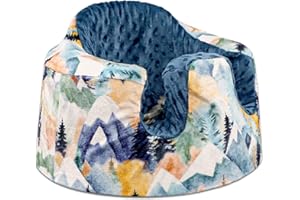 Jundetye Baby Seat Cover Compatible with Bumbo Seat, Soft Comfortable Minky Seat Cover for Baby Girl Boy, Breathable Removable Cover for Baby Seat, Machine Washable, Fall Mountain