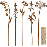 OUUJUOZ Metal Flowers for Outside,Decorative Garden Stakes,Flower Bed Decor Plant Stakes,Metal Art for Outside,Yard Art Outdoor for Lawn Yard, Walkway and Flower Garden