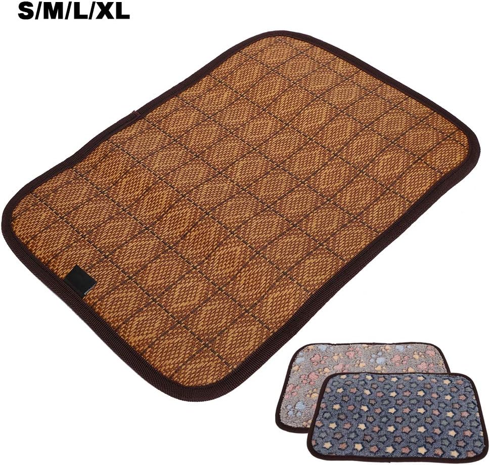 Dog Cat Cooling Mat, Summer Soft Square Cooling Cushion Cooling Blanket For Small Pets Keep Your pet Cool(XL-Blue Star) - Image 3