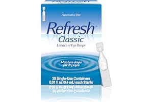 Refresh Classic Lubricant Eye Drops, Preservative-Free, 0.01 Fl Oz Single-Use Containers, 30 Count (Pack of 1)