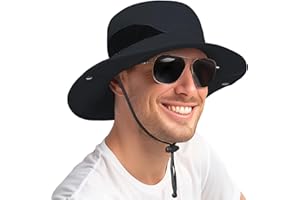 JYxingchi Bucket Hats for Men Wide Brim Fishing Hat UV Protection Sun Hat Beach Hiking Safari Boonie Hat