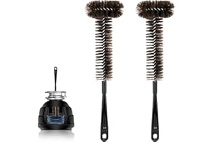 ULLNOSOO Garbage Disposal Cleaner Brush 2 Pack, Extra Long Handle for Deep Cleaning, 3D Nylon Brush Head Eliminates Residue and Odor, Universal Fit for All Disposal Units 15inch