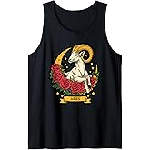 Aries Zodiac Sign Ram Fire Astrology Birthdate Brave Tank Top