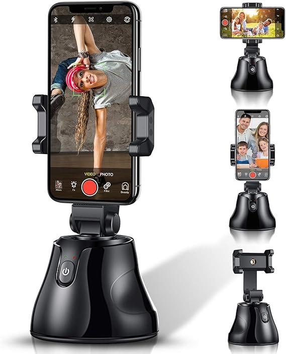 Selfie Stick, Cell Phone Stand, 360° Rotation Auto Face