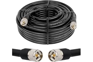 XRDS -RF XRDS KMR 400 UHF Coax Cable - 75FT, PL-259 UHF Male, Low Loss 50 ohm CB Cable for Ham Radio, Two-Way Radio, SWR Meter