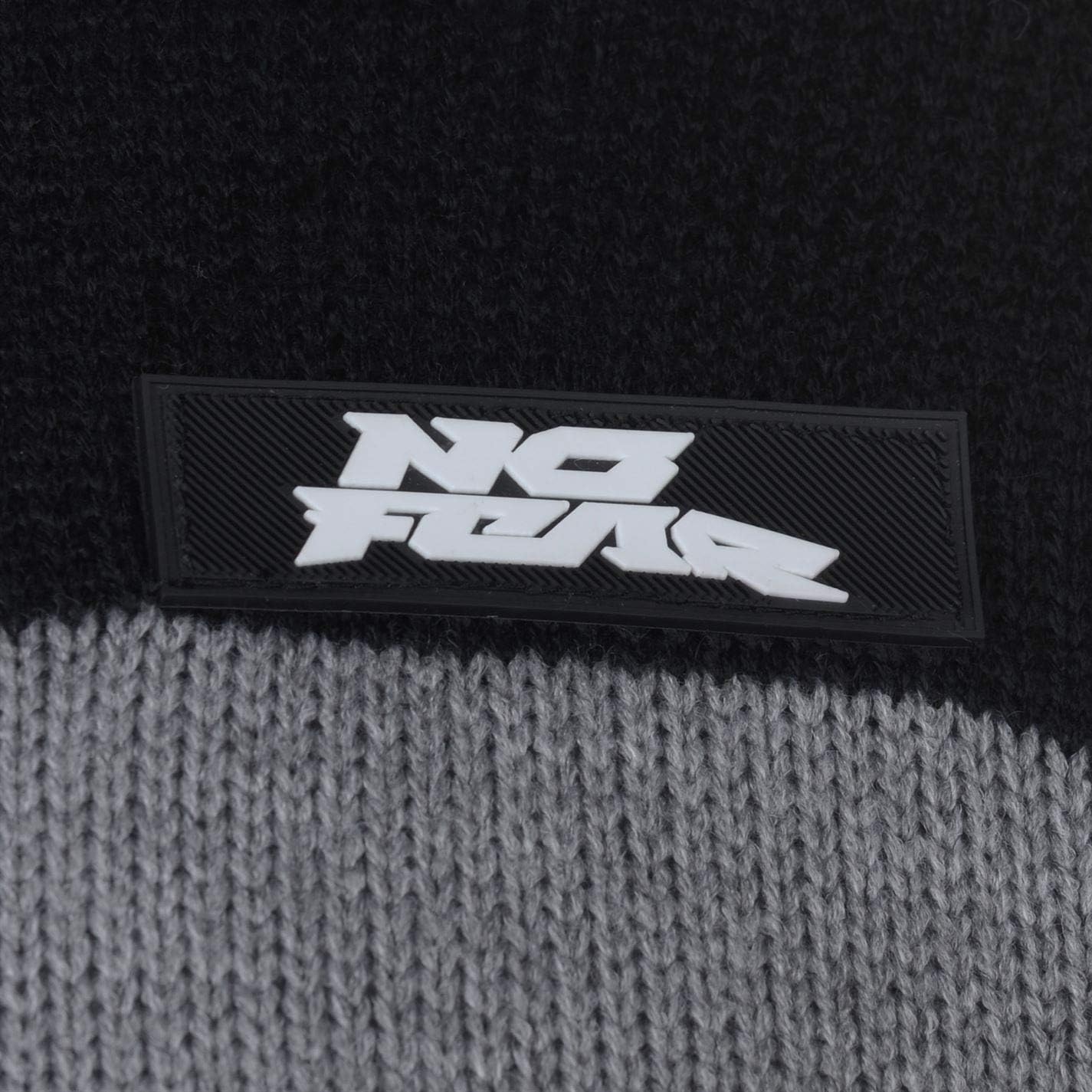 no fear knitted fleece hoody mens