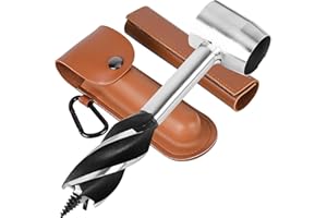 MIUWAUER Bushcraft Hand Auger Wrench Bushcraft Gear and Equipment Settlers Wrench Survival Tools Scotch Eye Wood Auger Drill Peg and Manual Hole Maker Multitool for Outdoor Backpacking Camping Bushcrafting