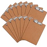 Clipboard, HERKKA 15 Pack Hardboard Office Clipboards Standard A4 Letter Size Clipboard with Low Profile Clip, Size 12.5 x 9 Inch