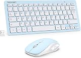 TECKNET Mini Wireless Keyboard and Mouse Set 2.4G USB Nano Receiver 12