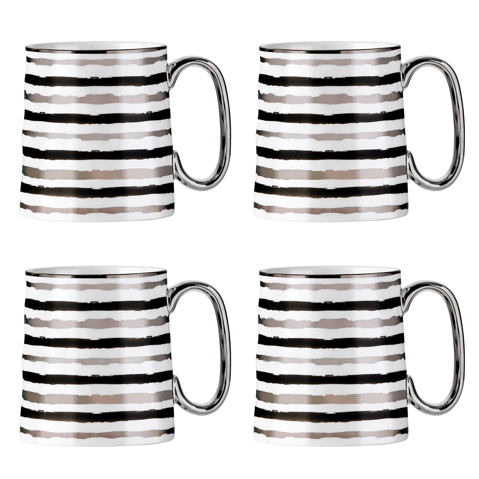 BIA International - Set of 4 Parallel Mugs Platinum