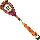 Baltique Marrakesh Collection 12-1/2" Wooden Slotted Cooking Spoon, Safe for Nonstick