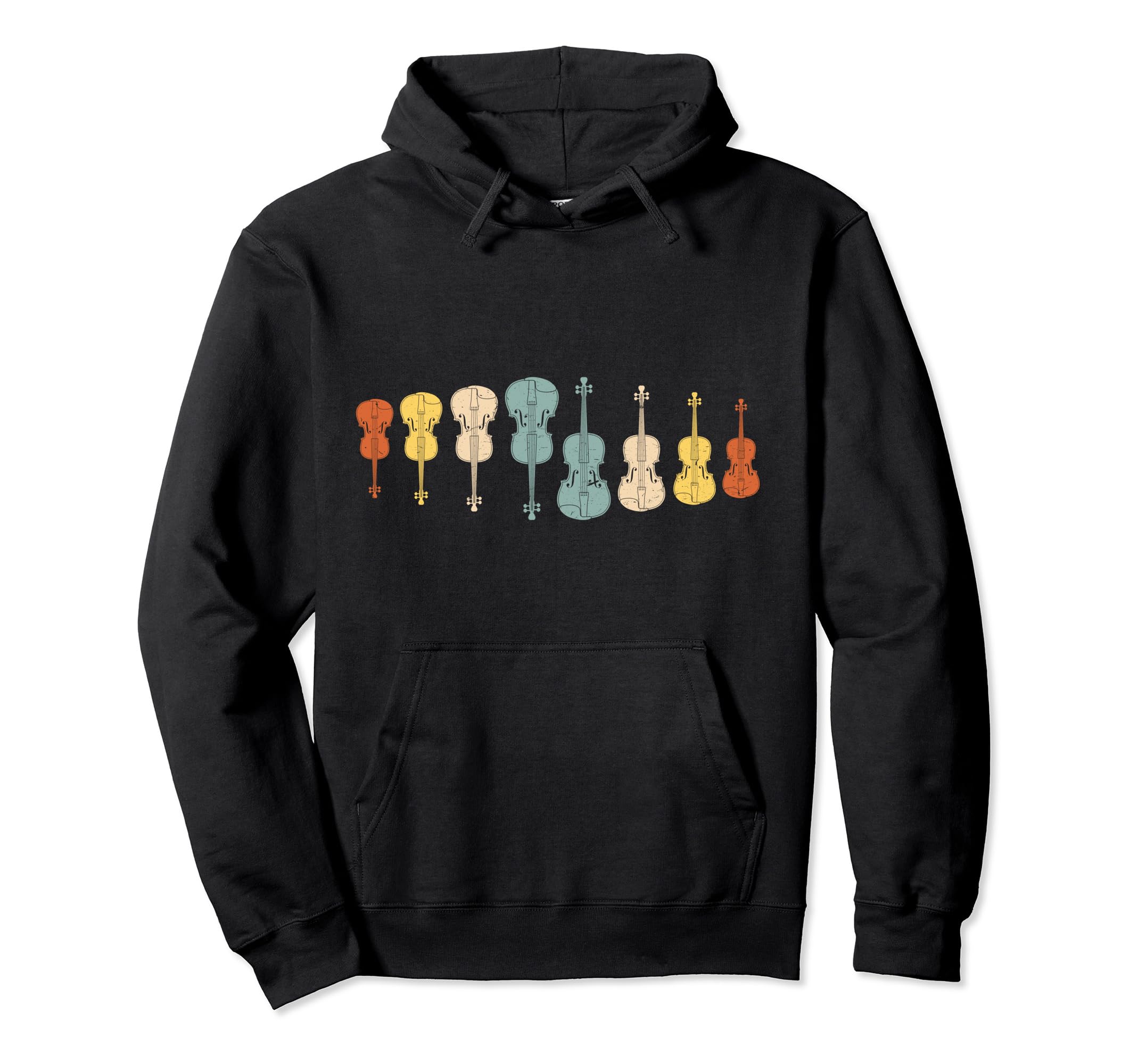 Violin Retro Violin Player Pullover Hoodie