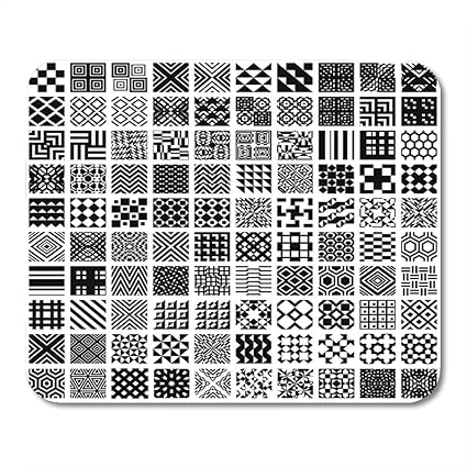 Amazon Com Boszina Mouse Pads Line Simple 100 Geometric Patterns