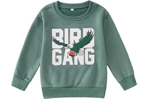 KEKEMI Toddler Boy Girls Football Sweatshirt Sundays are for the Birds Pullover Shirt Game Day Outfit Football Ballgame Tops