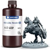 ANYCUBIC 3D Printer Resin, ABS-Like 3.0 Resin for 8K/14K/16K 3D Printing, Strong Strength, High Precision, Low Odor, Wide Compatibility for All LCD Resin 3D Printers (HD Grey, 1kg)