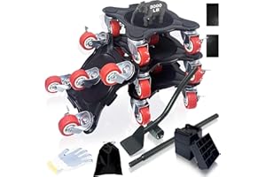 HUKURU Furniture Dolly, Furniture Movers with 5 Wheels, 360° Rotatable and Lockable, Heavy Duty Furniture Lift Mover Tool Set for Moving Heavy Furniture and Appliances, Load 3000LBS, Red Easy Sliders